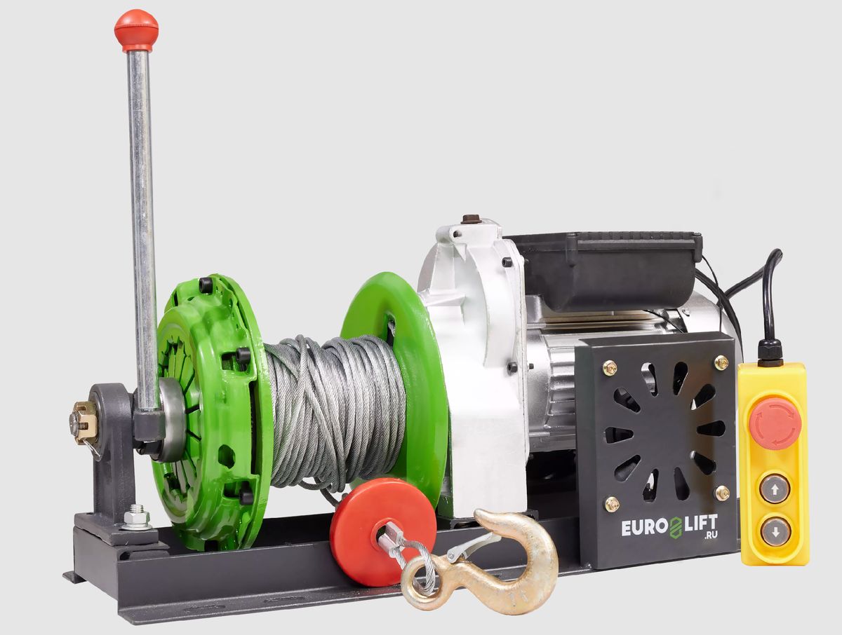 Лебедка с электродвигателем: