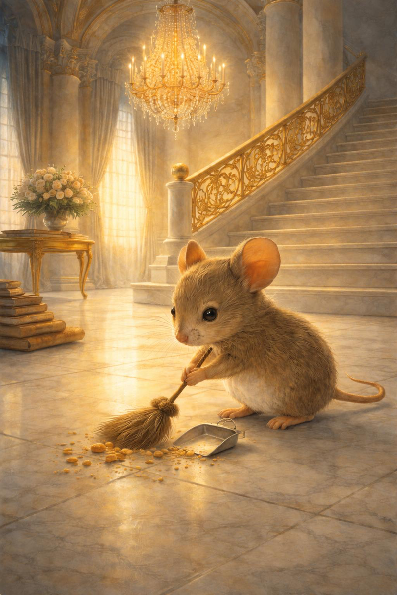 Мышка Мила за работой