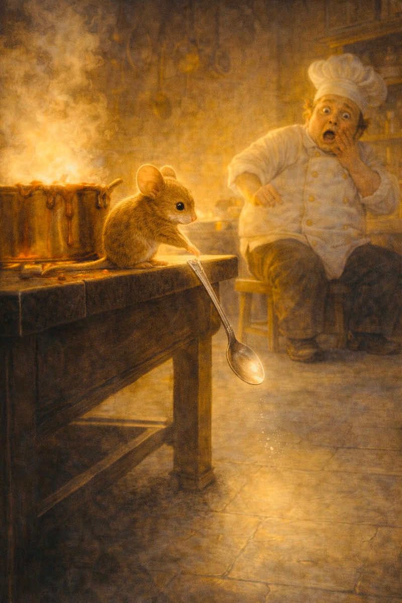 Мила будит повара