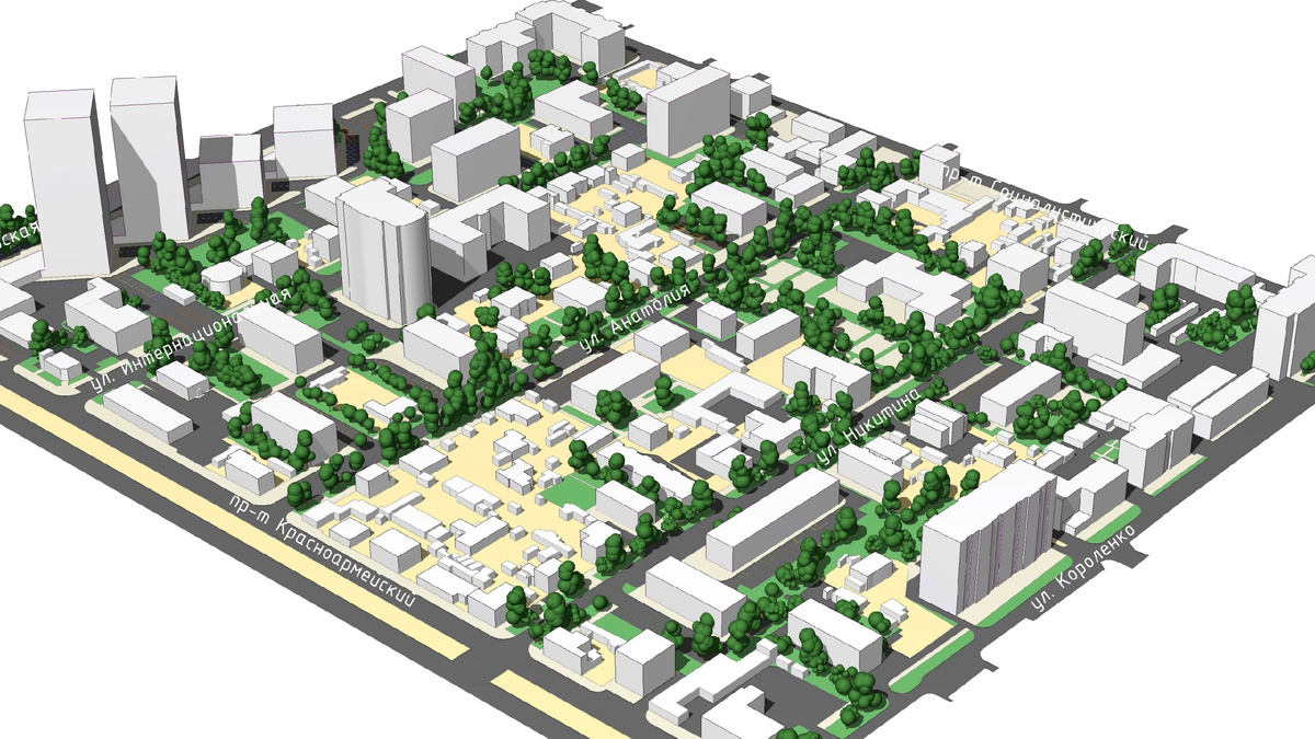 Проект планировки кварталов