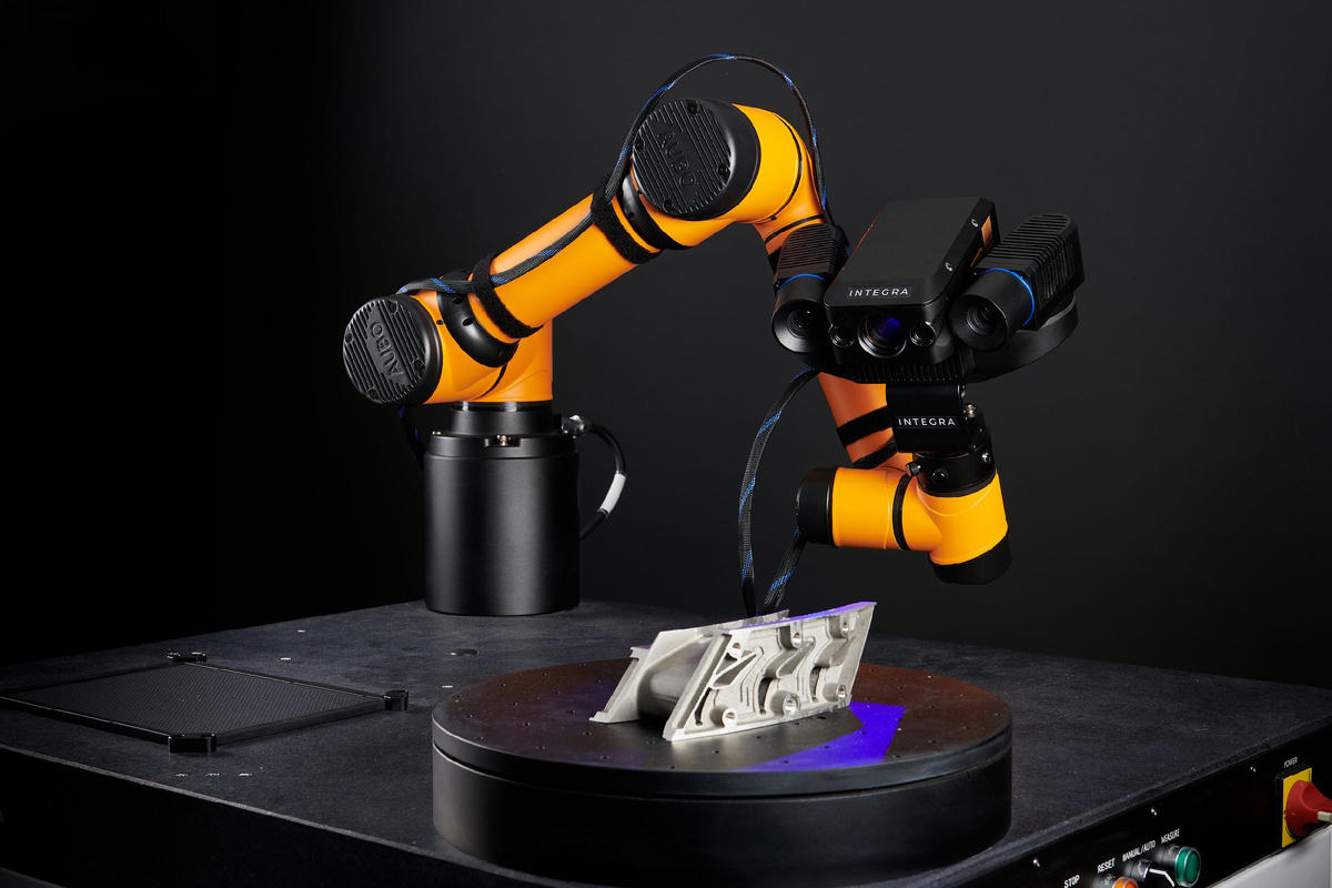 Процесс сканирования сканером структурированного света