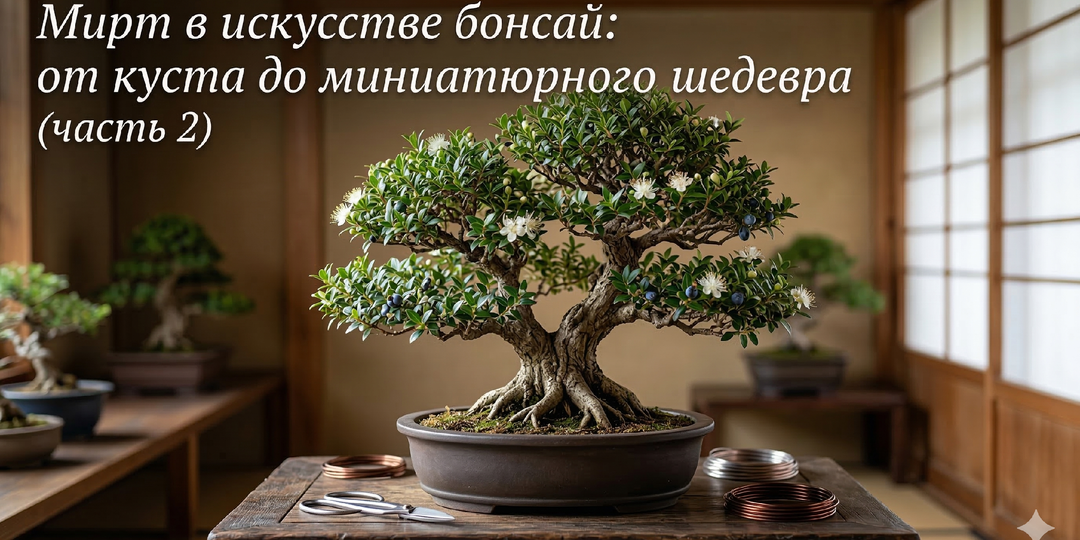 Мирт в искусстве бонсай: от куста до миниатюрного шедевра (часть 2)