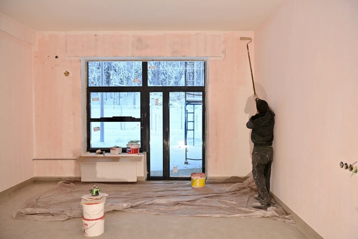    Строительство дома-интерната в Костомукше. Фото: «Республика» / Оксана Кудряшова