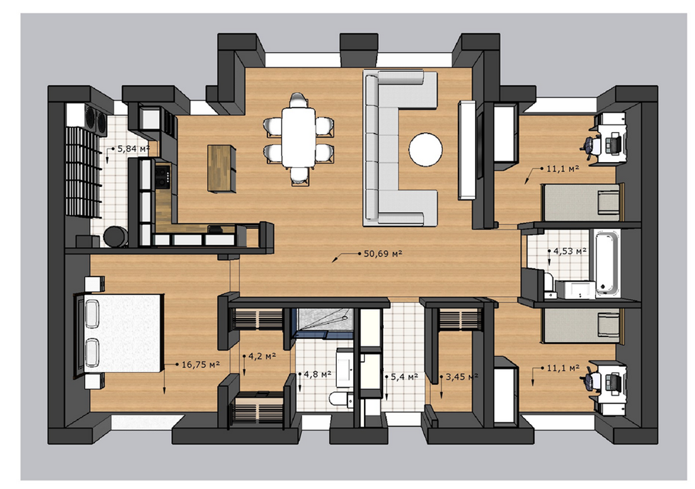 Проект Тулон 120 кв.м.