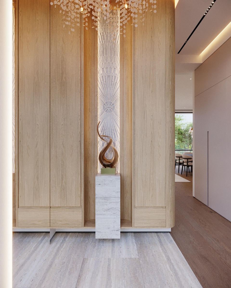 Интерьер прихожай в таунхаусе. Автор - студия Станция Интерьерная.