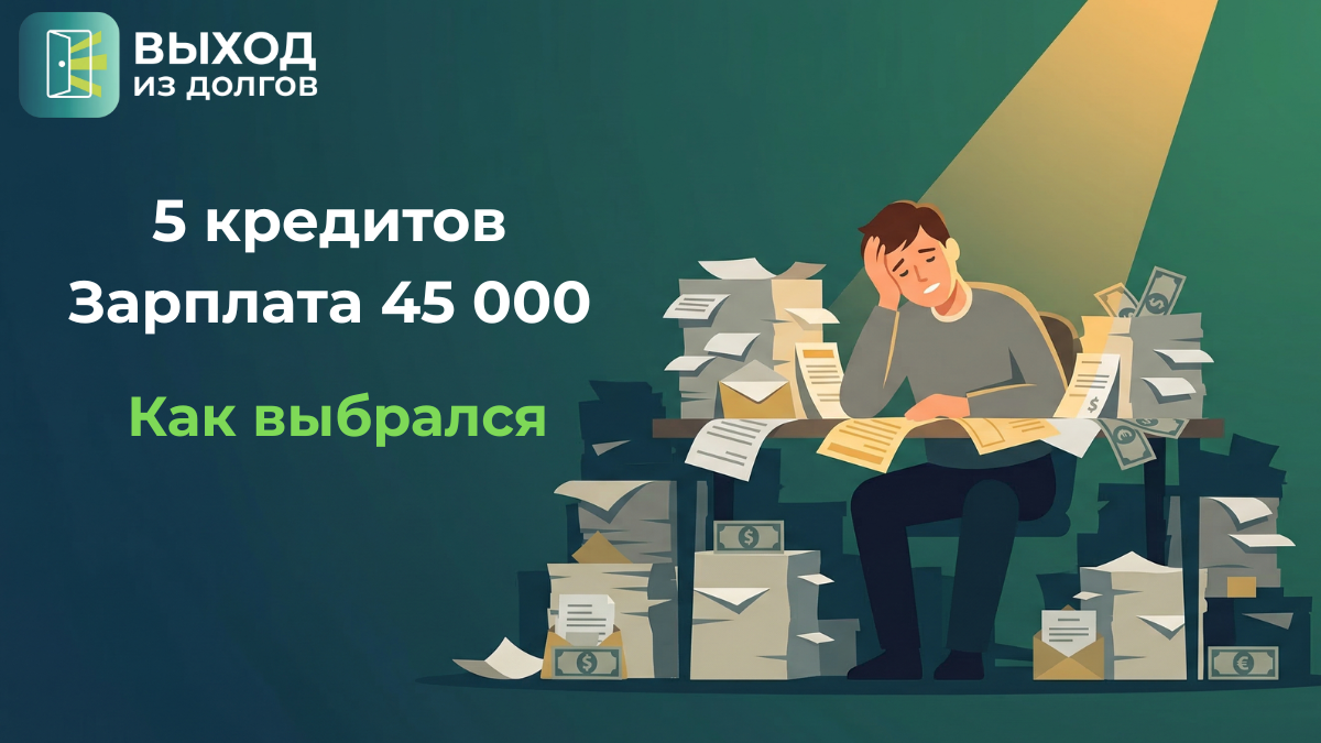 5 кредитов, 3 микрозайма и зарплата 45 000 ₽. История Алексея.
