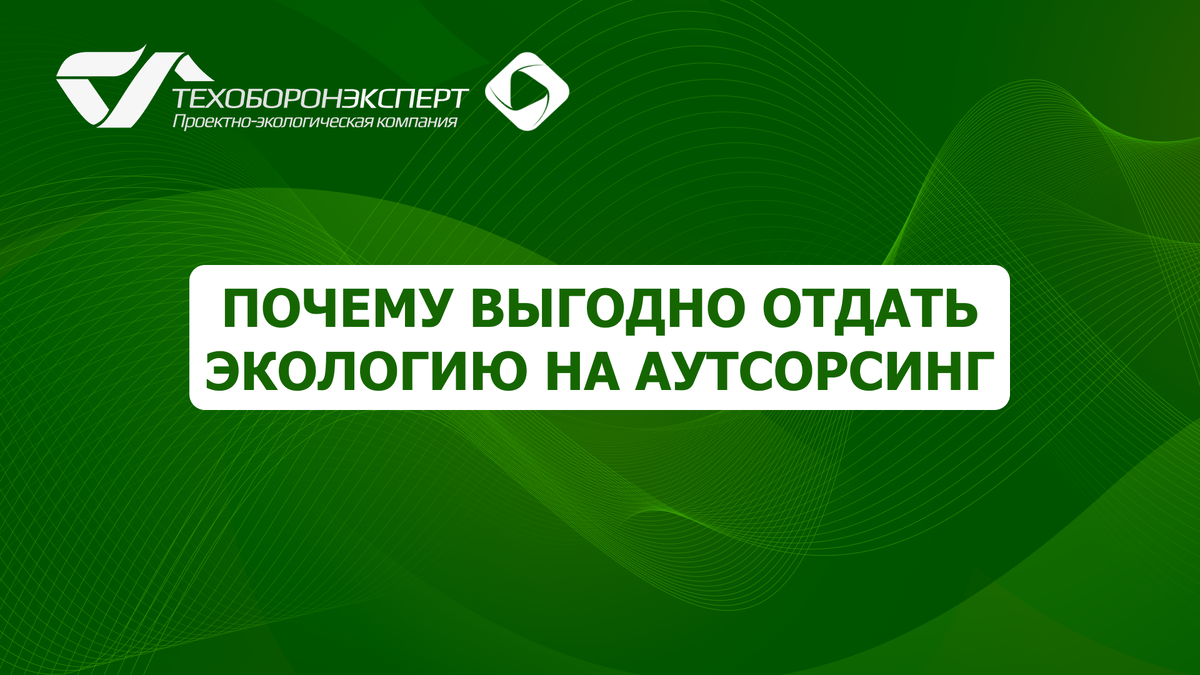 Почему выгодно отдать экологию на аутсорсинг.