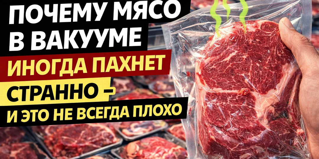 Почему мясо в вакууме иногда пахнет странно — и это не всегда плохо