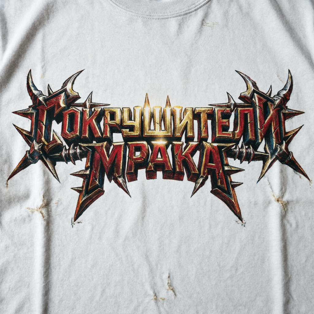 Футболка с логотипом группы "Сокрушители Мрака". Скоро в продаже (но это не точно)
