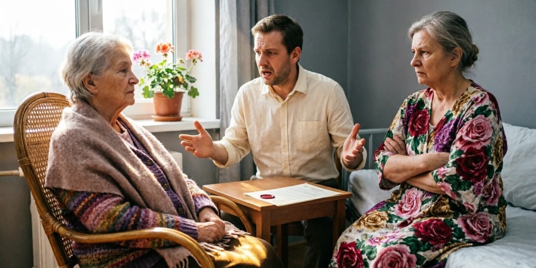 Год не навещал мать в доме престарелых, а как прижало — явился на порог. Анна молча протянула сыну папку с документами