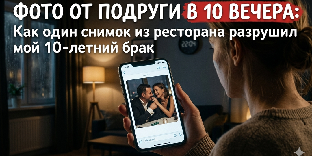 Фото от подруги в 10 вечера: Как один снимок из ресторана разрушил мой 10-летний брак