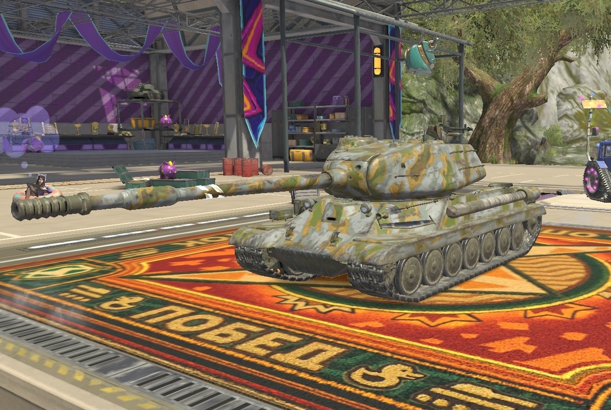 Легендарного камуфляжа у танка все ещё нет. Взять две отметки на нём было достаточно просто