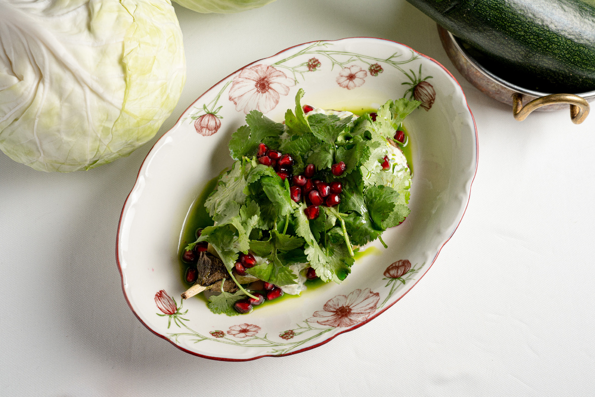 Запеченный на углях баклажан