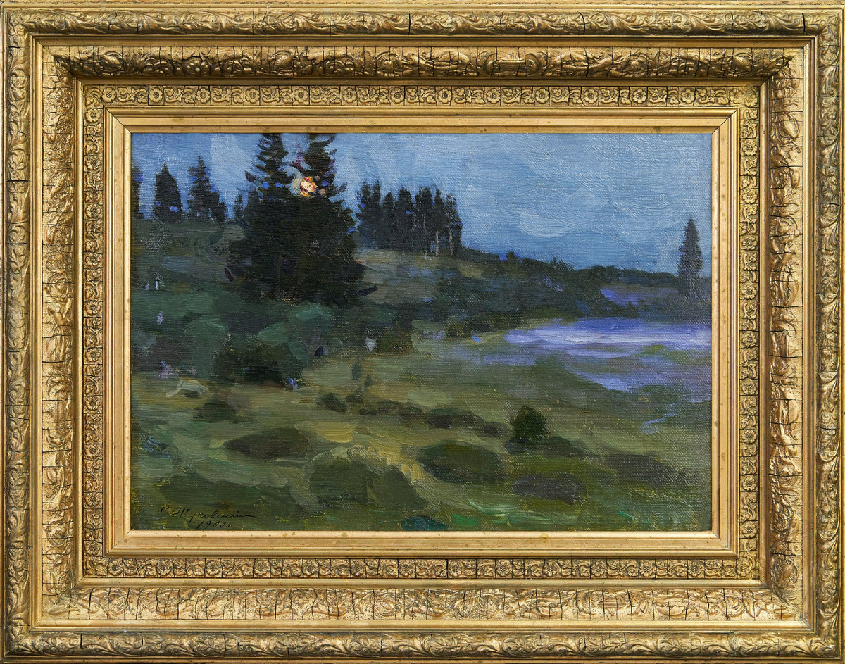 Лунная ночь. Опушка леса. 