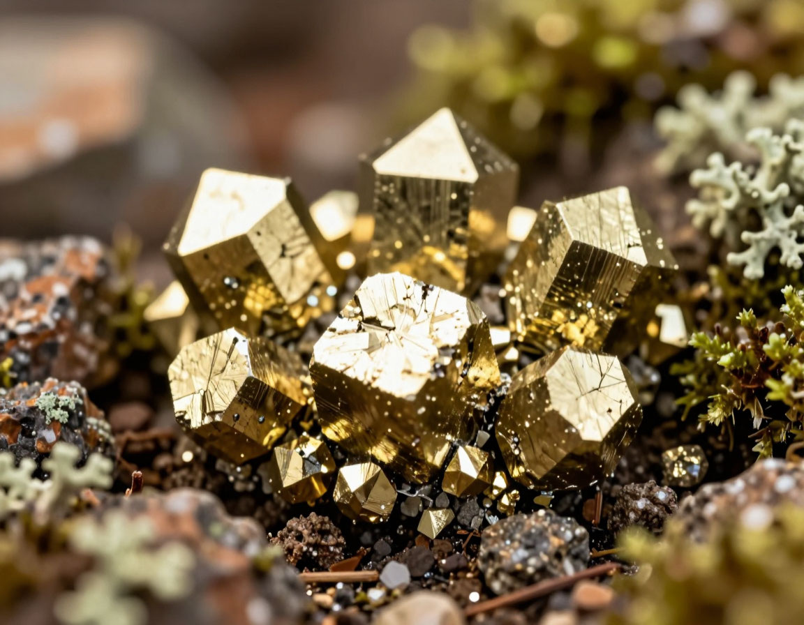 Пирит — минерал с обманчивым золотым блеском.