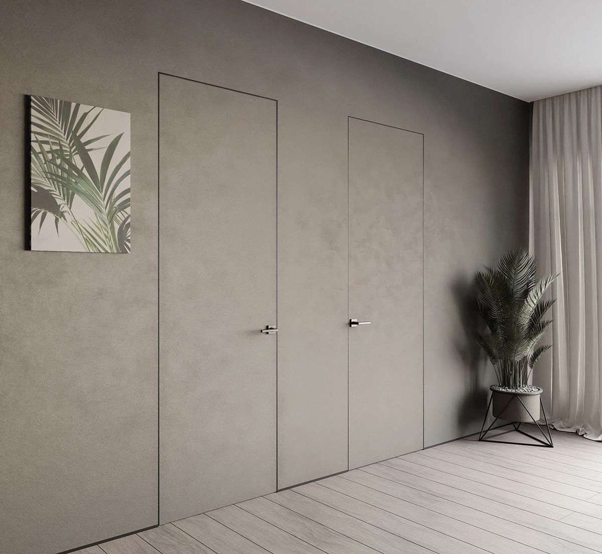 Визуализация скрытых дверей. Источник: https://ru.pinterest.com - Behance