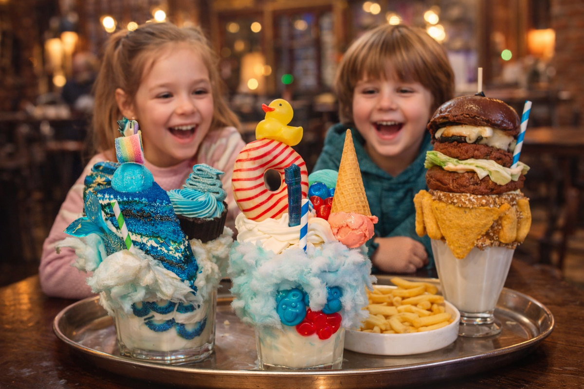 Иногда ребёнку не нужен дорогой подарок. Иногда достаточно огромного молочного коктейля со сладкой ватой.