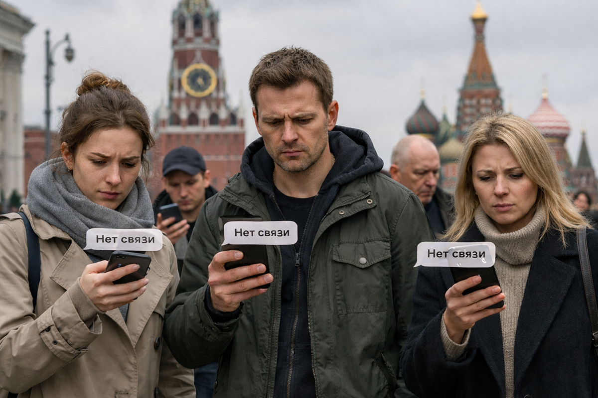    Жители столицы избалованы. Малейшие сбои связи вызывают недовольство. Но остальная Россия уже привыкла к этому. Фото: нейросеть