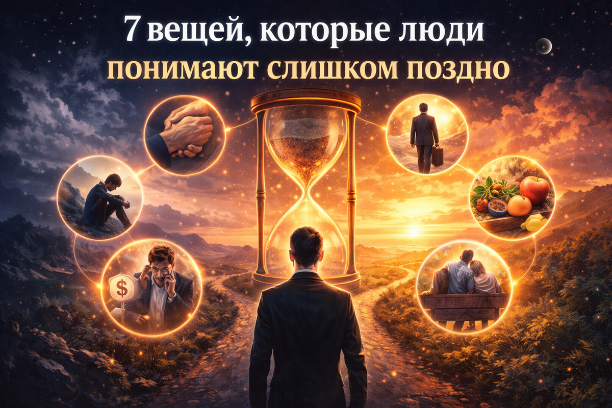 Иногда в жизни есть вещи, которые становятся очевидными только спустя годы.

Когда уже нельзя вернуться назад и что-то изменить.
Многие люди признаются: если бы они поняли это раньше, их жизнь могла бы сложиться совсем иначе.
Вот несколько простых, но очень важных вещей, которые большинство людей осознаёт слишком поздно.