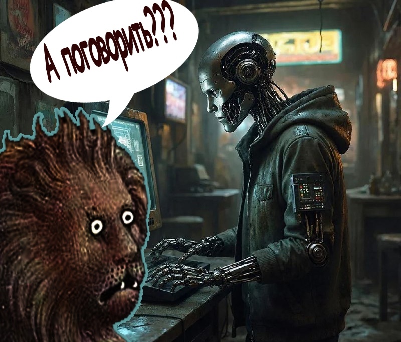 Страдающие пользователи нейросети. (Коллаж автора)