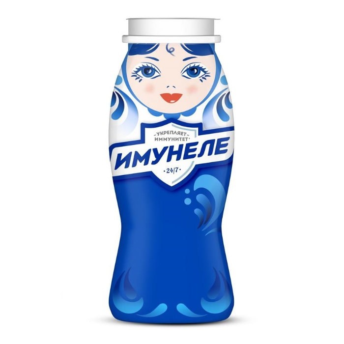 Максимально русский имунеле от Вимм-Билль-Дан в стиле гжель выглядит хорошо