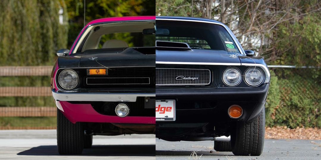 Гоночные автомобили для городских дорог. Dodge Challenger T/A и Plymouth AAR 'Cuda 1970 года.