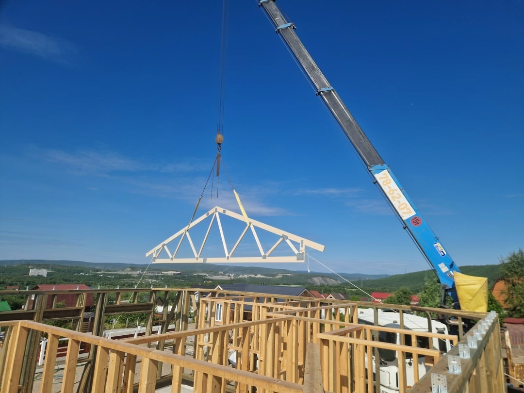 Монтаж стропильной фермы от завода Карельский профиль