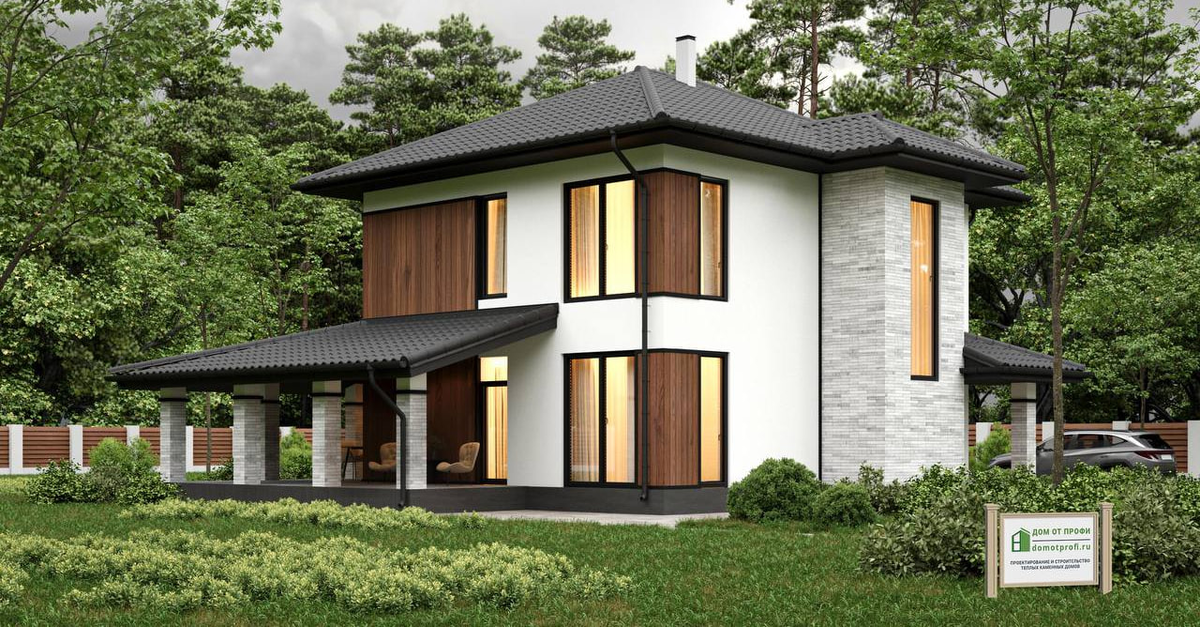 3D-визуализация дома по проекту 22-206-1