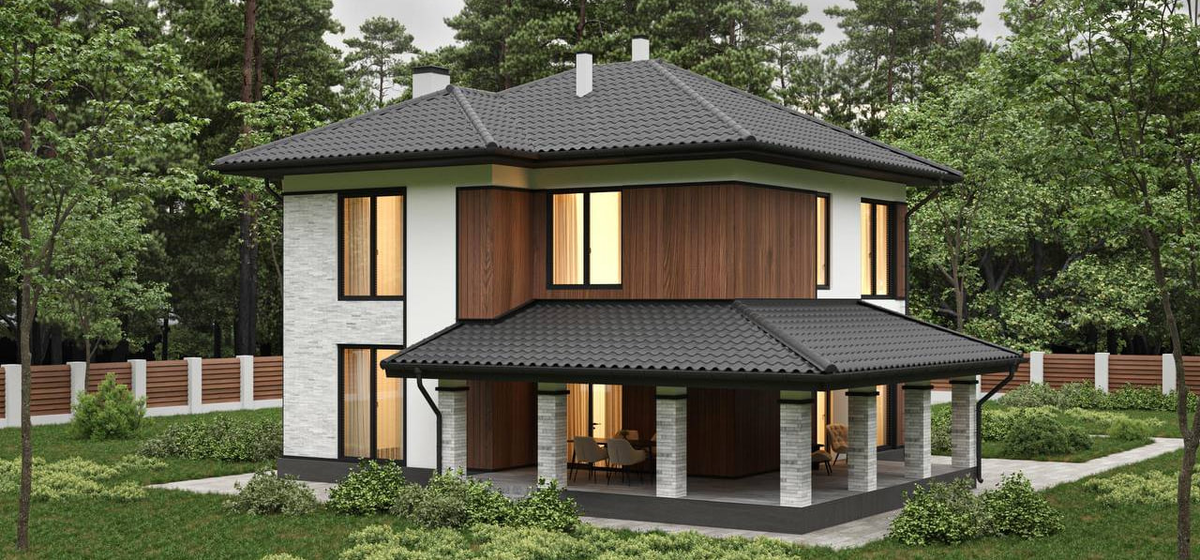 3D-визуализация дома по проекту 22-206-1