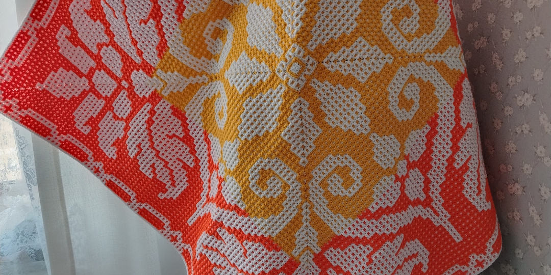 Теперь у меня есть премиум-публикации! Узор «Пион». Мозаичное вязание крючком из центра.