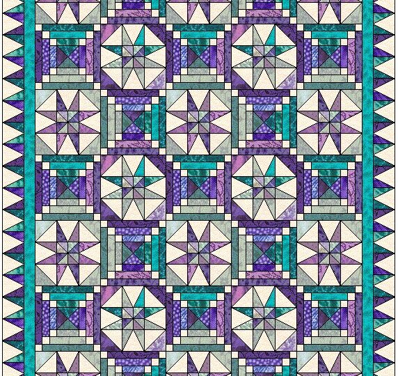 Разбери квилт. Двухцветный скрап.