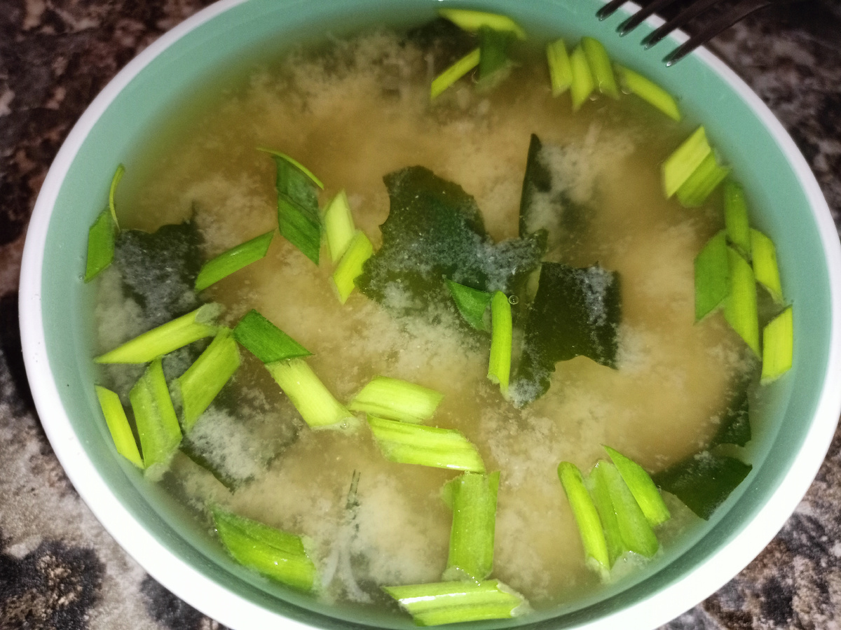 Из личного архива - Мисо-суп с лапшой, макро