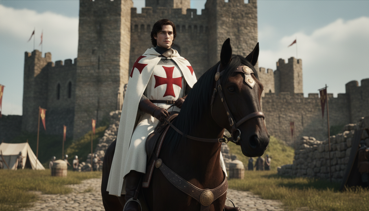 Кадр из клипа на песню нейро-группы Тамплиеры "Сказание о Свете"