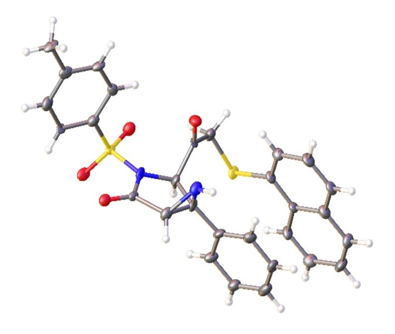 Структура одного из полученного азиридина по данным рентгеноструктурного анализа. Источник: Николай Ростовский