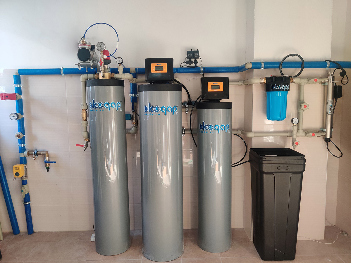 Комплексная система с аэрационной колонной. Установлена в Московской области