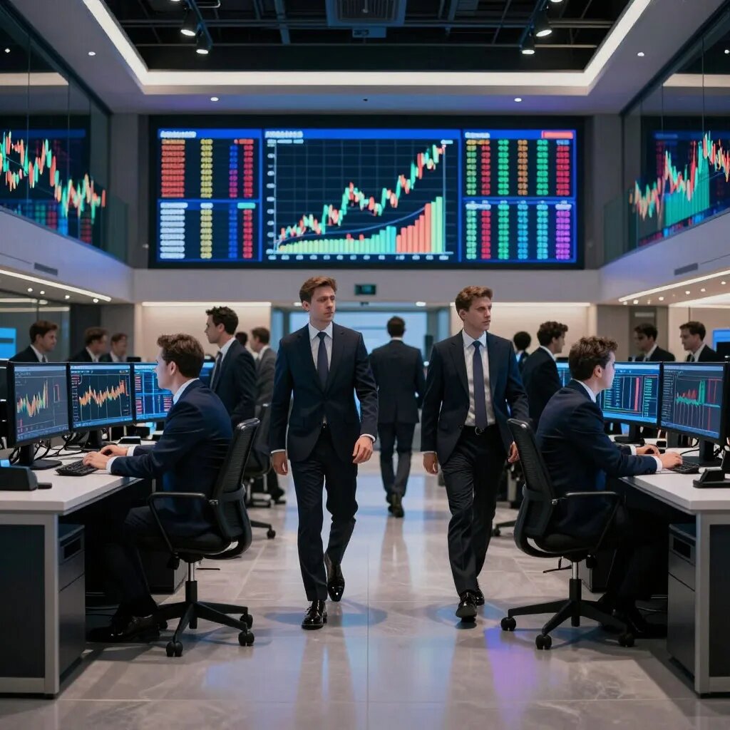 Трейдеры. Иллюстрация сгенерирована нейросетью