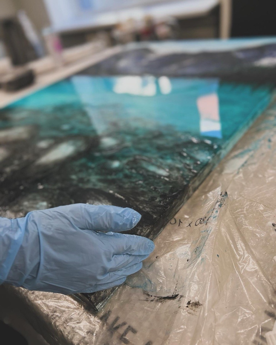 Картина из эпоксидной смолы ручной работы