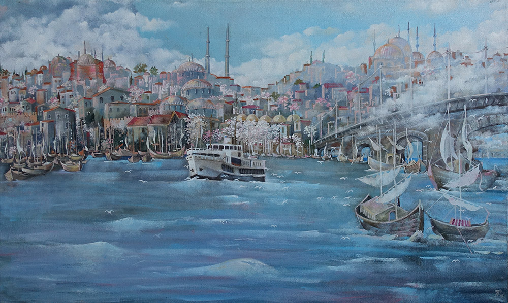 © Виктория Тенета. Константинополь. Холст, масло. 92 x 140 см. 2017.