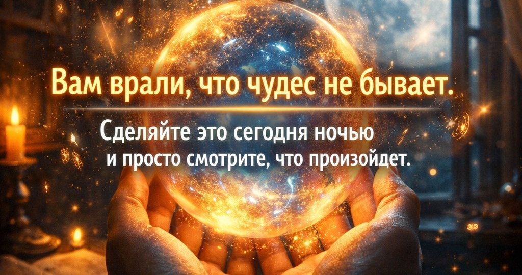 Вам врали, что чудес не бывает. Сделайте это сегодня ночью и просто смотрите, что произойдет.