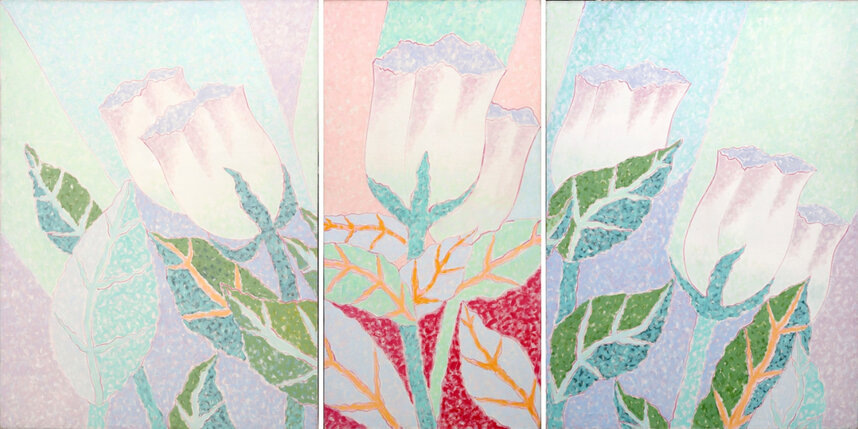    Триптих "Цветы на окне"предоставлено Музеем петербургского авангарда