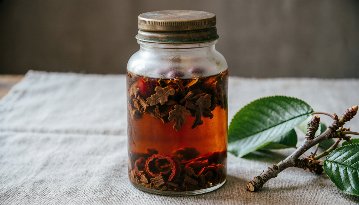 Настойка на дубовой стружке и вишневой коре