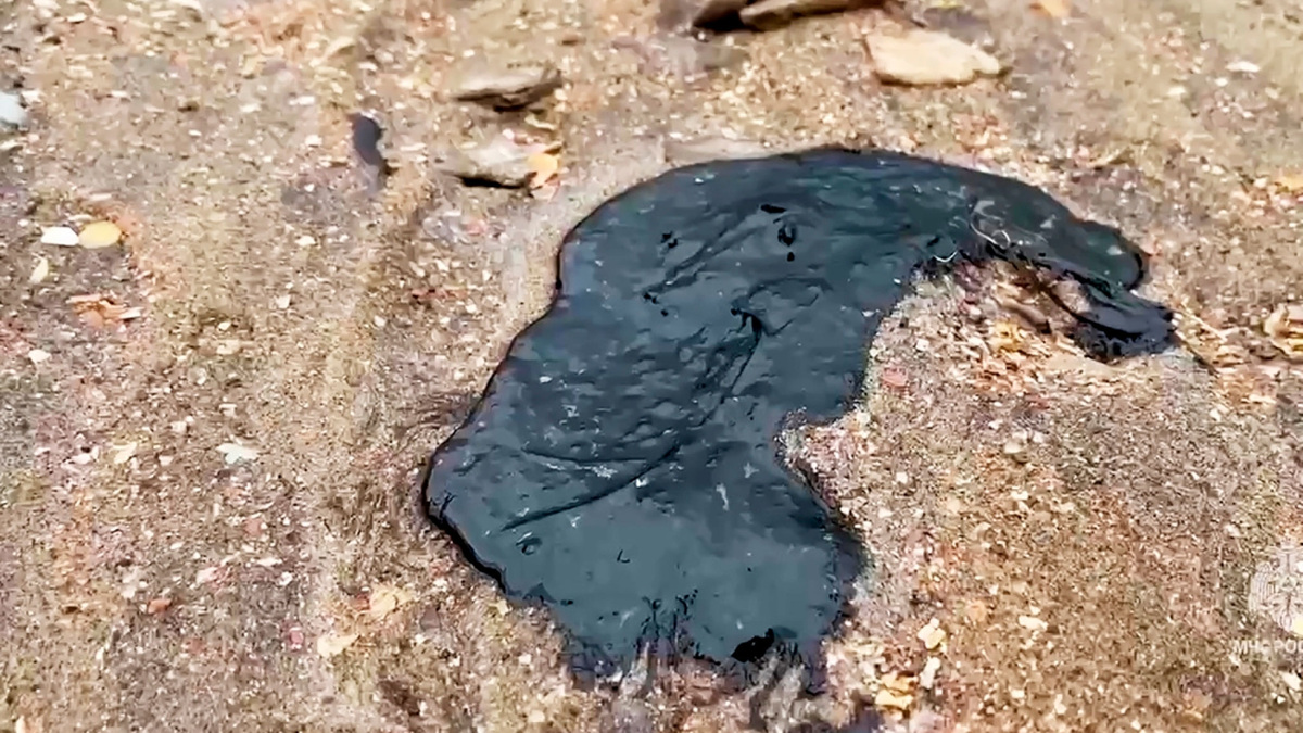    Анапа Керченский пролив ЧП танкер разлив мазута РИА