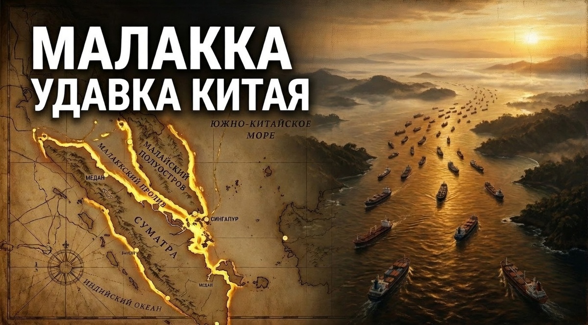 Китай — крупнейшая торговая держава мира, намертво зажатая в горлышке шириной 65 км. Малаккская дилемма: почему Пекин не может вырваться из ловушки — и как США этим пользуются.