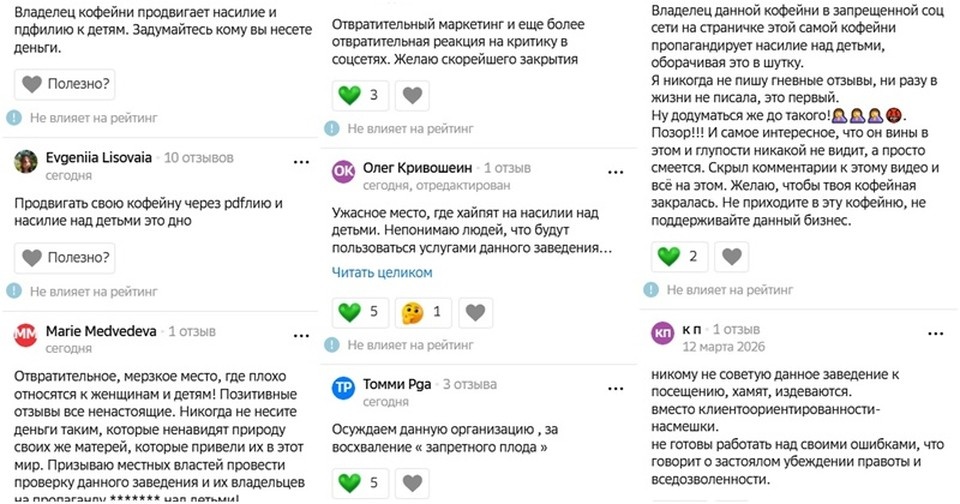    Жалобы в отзывах заведения