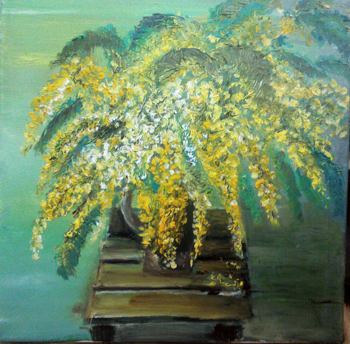 Мама обожала мимозы. Я рисовала их ей, но не успела подарить 