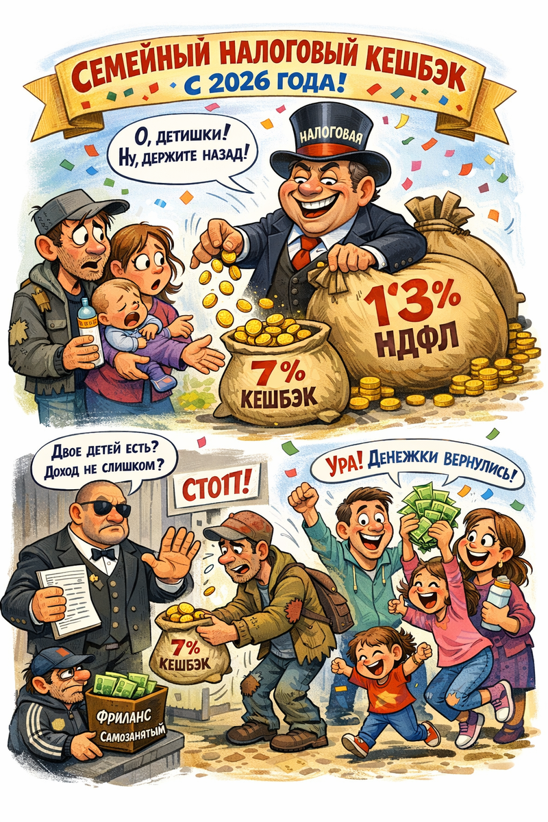 Возврат НДФЛ семьям с детьми с 2026 года