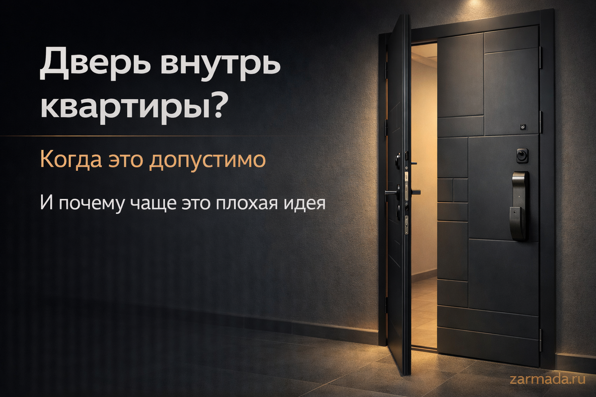 Внутреннее открывание входной двери часто забирает место у мебели zarmada.ru