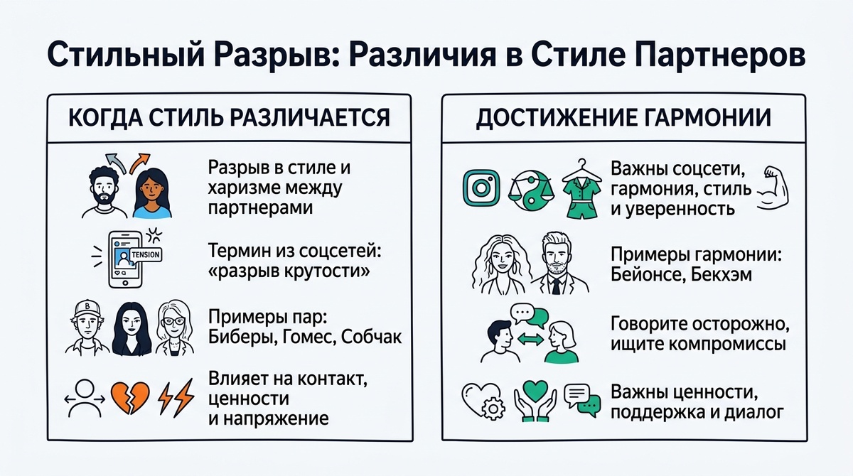 Swag Gap: разница в стиле партнёров  📷
