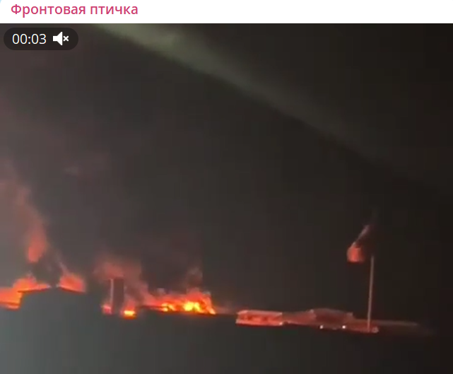 Скрин поста в тг-канале "Фронтовая птичка"