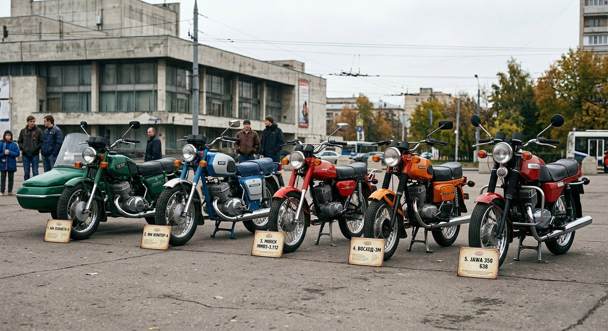 Мотоциклы СССР на выставке